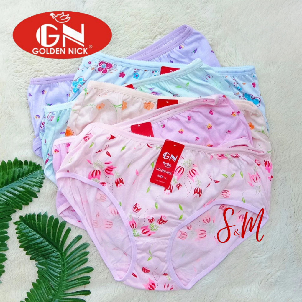 GROSIR 3/6PCS CELANA DALAM GOLDEN NICK 937 SABLON / CD GN MOTIF ORIGINAL