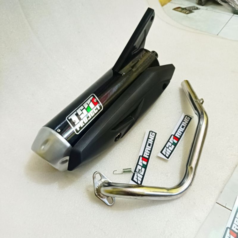 Knalpot Tsugigi Standar Racing Ngebas adem cocok untuk harian Beat karbu/Vario 125/150/Pcx/Scoopy/Mi