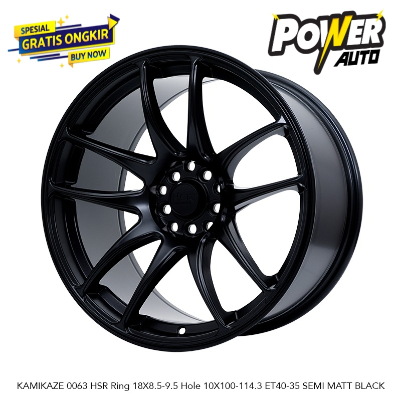Pelek racing Mobil Rush Crv ring 18 HSR KAMIKAZE Lebar 8,5/9,5inc
