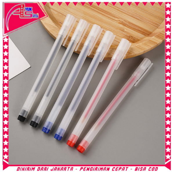 

AS Pulpen Gel 0.5mm Bolpoin Pena Pulpen Tinta Gel Cair Pena Transparant Pen Gel