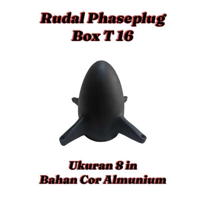 RUDAL ( PHASEPLUG ) BOX T16 UNTUK SPEAKER 8 IN ( WARNA HITAM )