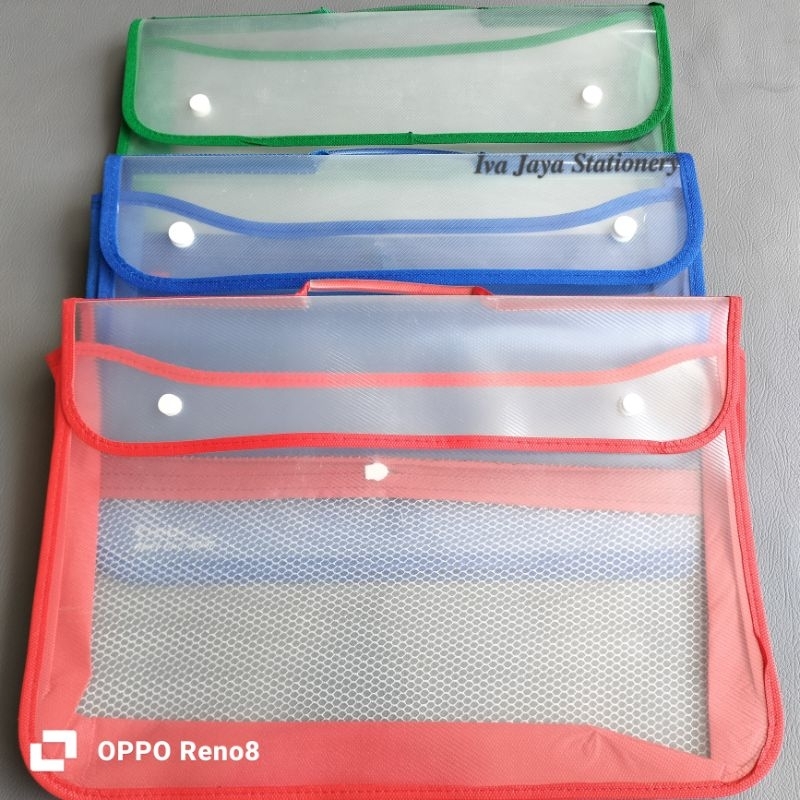 

Map Plastik Zipper Bag School Bag Kancing Dua