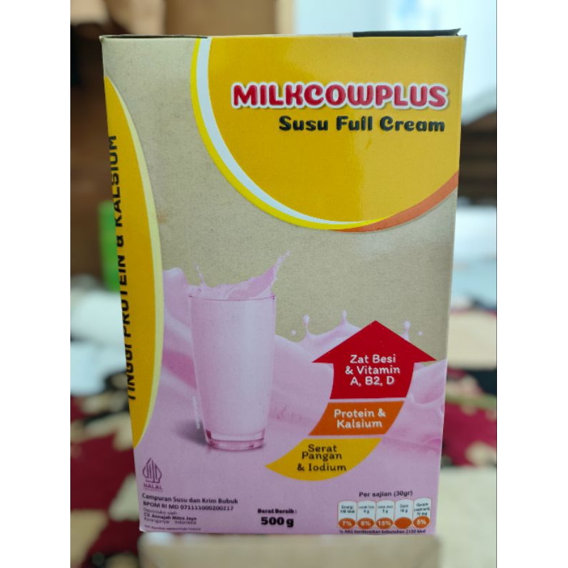 

MILKCOWPLUS Susu Full Cream Rasa Stroberi - susu tinggi badan - 500gram