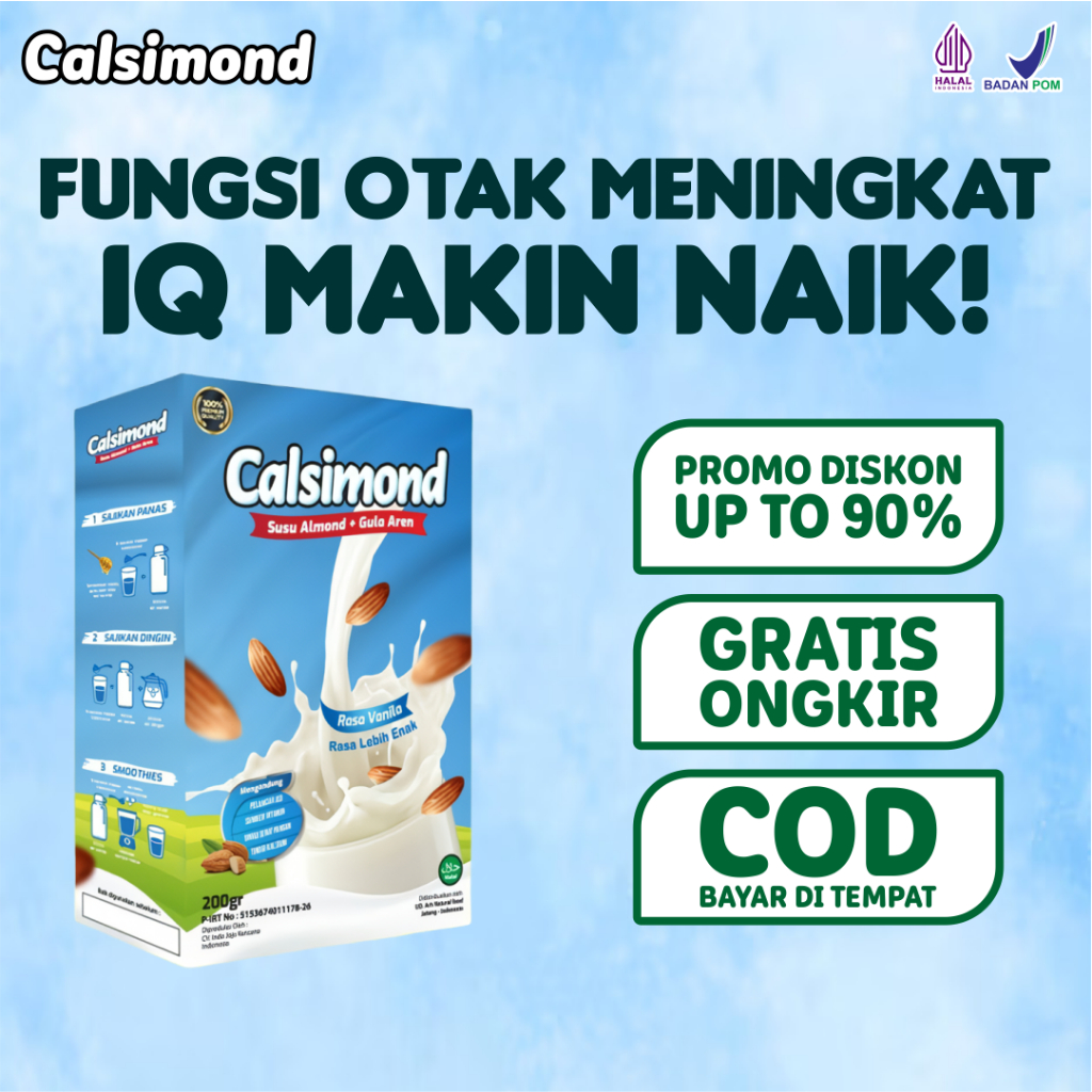 

Calsimond Susu Almond ASI Booster Kaya Nutrisi untuk Ibu dan Anak, Diskon & COD!