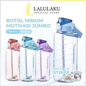 Terkini Grosir Botol Minum Motivasi 2ML 2 Liter Botol Penanda Waktu Botol Minum Viral