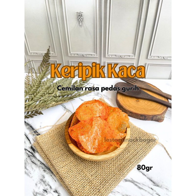 

Keripik Kaca Berat 80gr Rasa Pedas Gurih