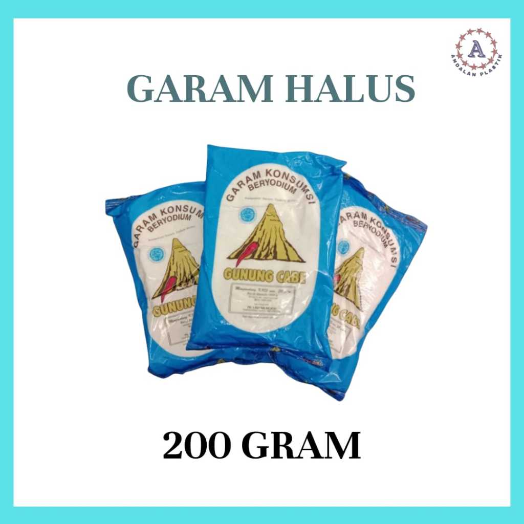 

Garam Halus 200 Gram / garam dapur / garam untuk masak