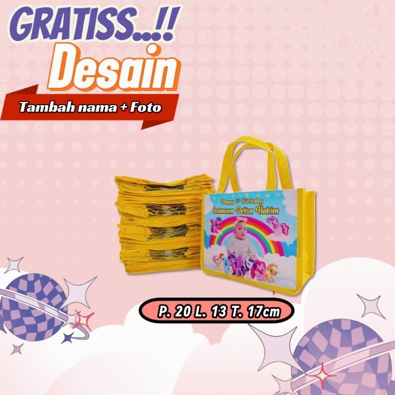 

Tas Souvenir godiebag ulang tahun premium