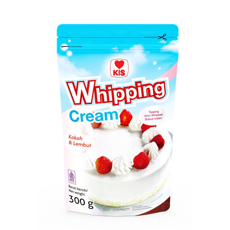 

KIS Whipping Cream Powder Whipping Cream Bubuk Instant Kemasan 300 Gram