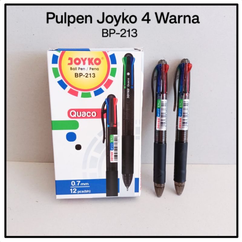 

1 Pcs Ball Pen Joyko 4 Warna / Pulpen Joyko 4 Warna Quaco BP-213