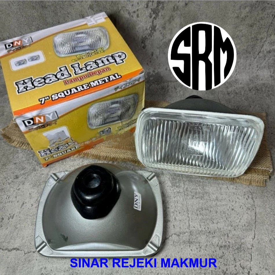 HEAD LAMP SEALED BEAM 7" L300 KIJANG SUPER KAPSUL PANTHER 2300 CARRY EXTRA TAFT JETSTAR BAHAN KACA H