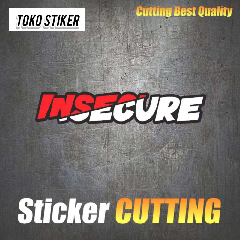 Sticker Stiker cutting Insecure uk. 13.5 cm