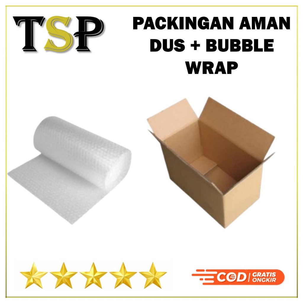 

PACKINGAN TAMBAHAN DUS PLUS BUBBLE WRAP UNTUK MELINDUNGI BARANG PESANAN ANDA AMAN