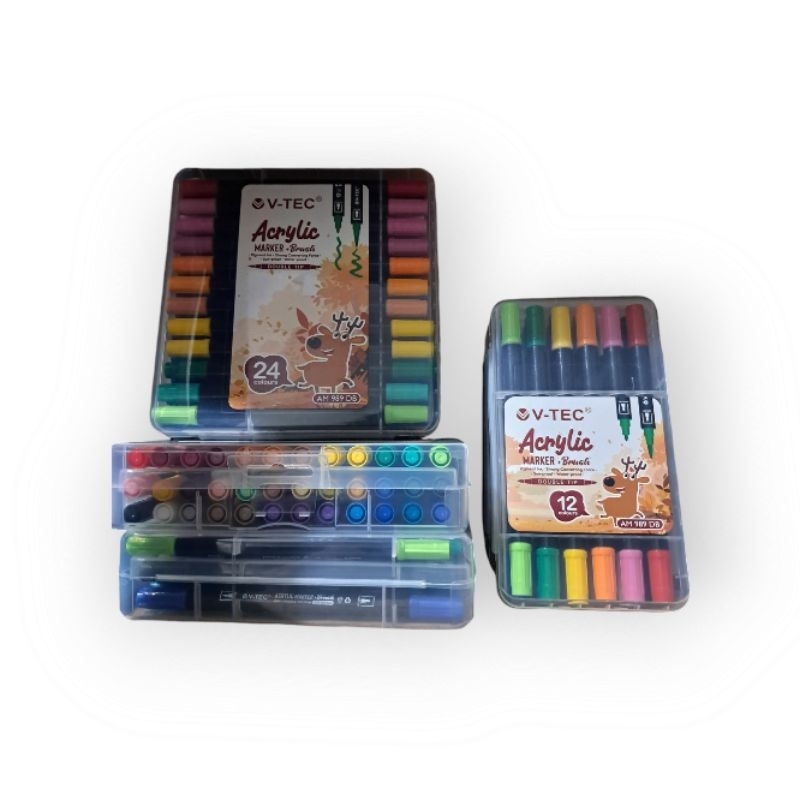 

Vtec Doubletip Acrylic Marker + Brush