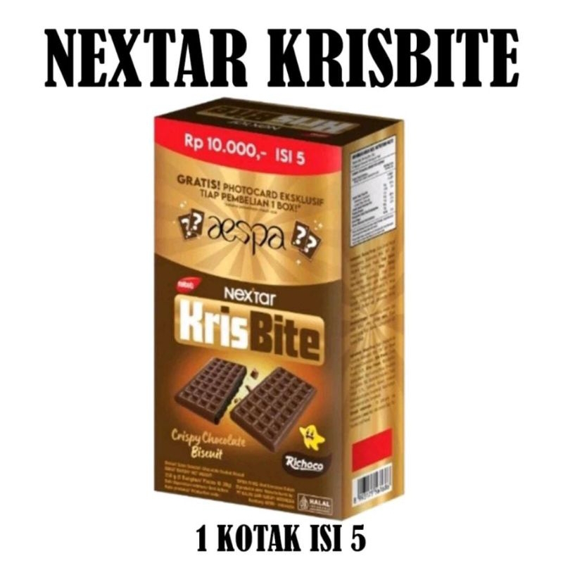 

Nextar Krispi Bite gratis foto card aespa artis korea dalam kotak