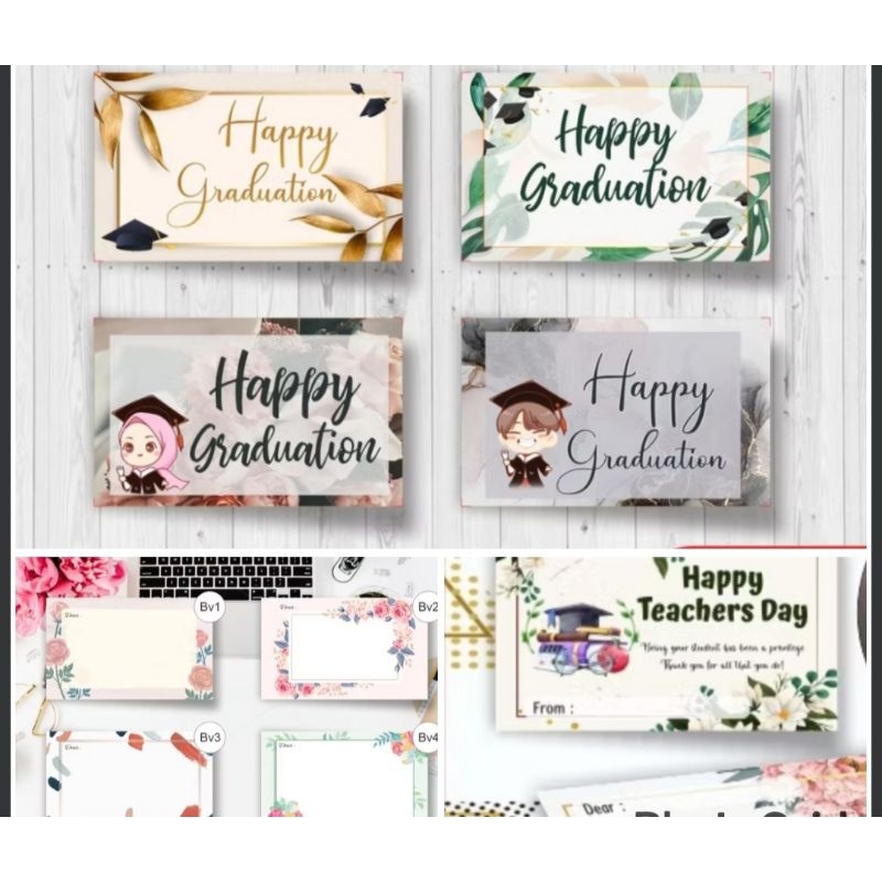 KARTU UCAPAN GRADUATION HARI GURU POLOS GREETING CARD GRADUATION HAPPY TEACHER DAY HAPPY MOTHERS DAY