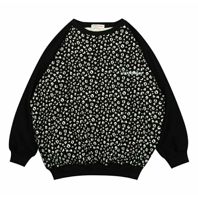 Crewneck THANKSINSOMNIA "LEOPARD BLACK" ( SIZE L )