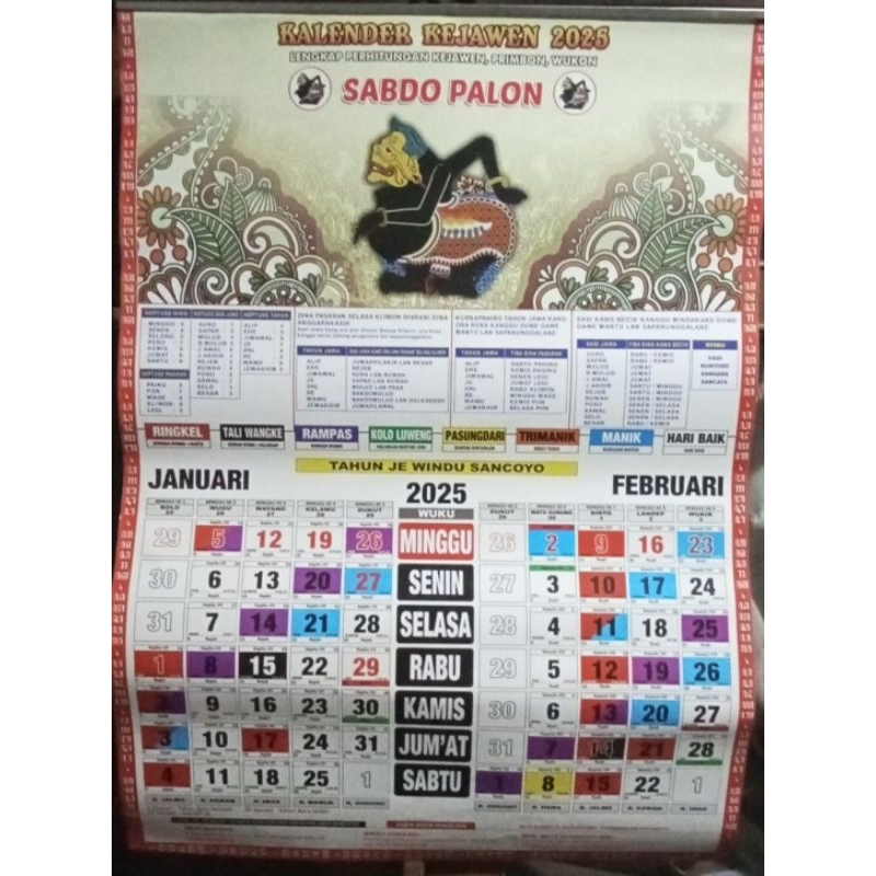 

Kalender 2025 | Sabdo Palon 2025 | Kalender Primbon