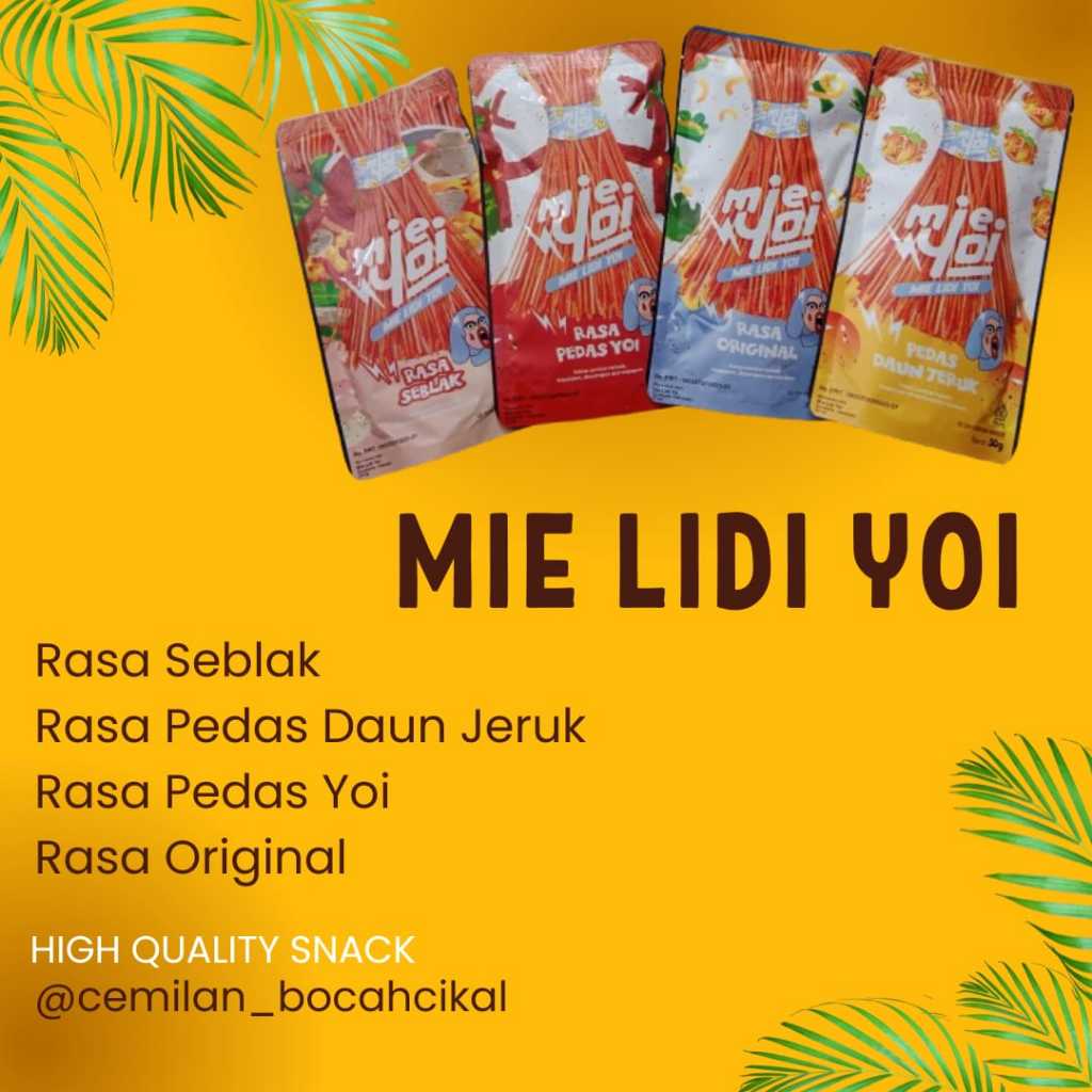 

Mie Lidi / Mie Lidi Yoi / Mie Lidi Pedas / Mie Lidi Enak / Mie Lidi Snack