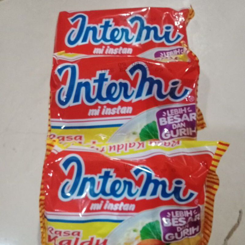 

3 BUNGKUS INTER MI, MIE INSTAN RASA KALDU AYAM 60 G/pcs