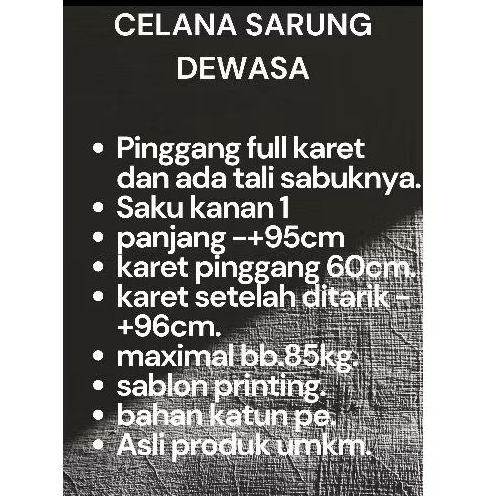 CUCI GUDANG Celana sarung balimun samarinda - sarung celana batik - sarung solo sragen