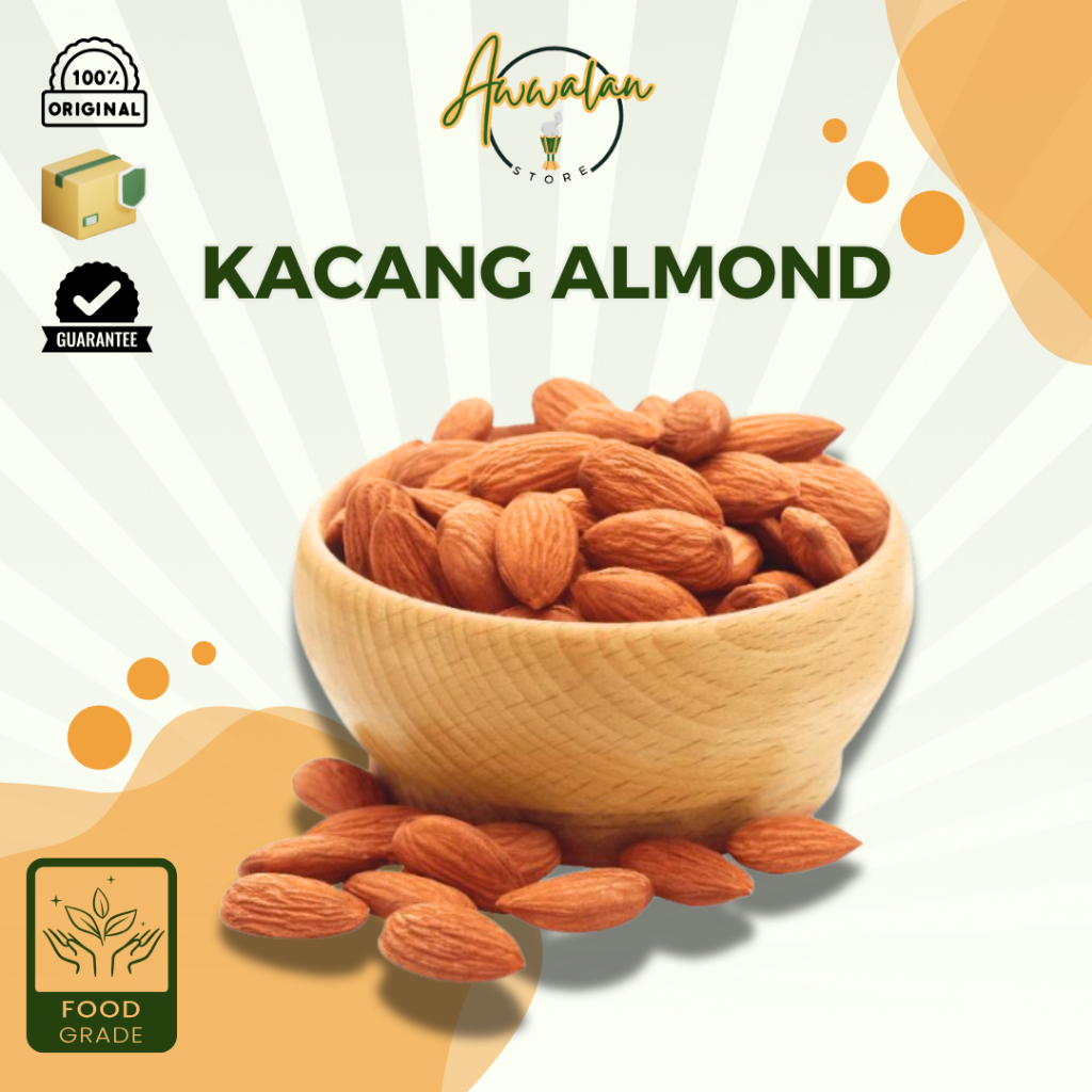 

Kacang Roasted Almond Panggang Siap Makan 500 Gram / Almon Roasted Kupas Matang Premium Camilan Diet
