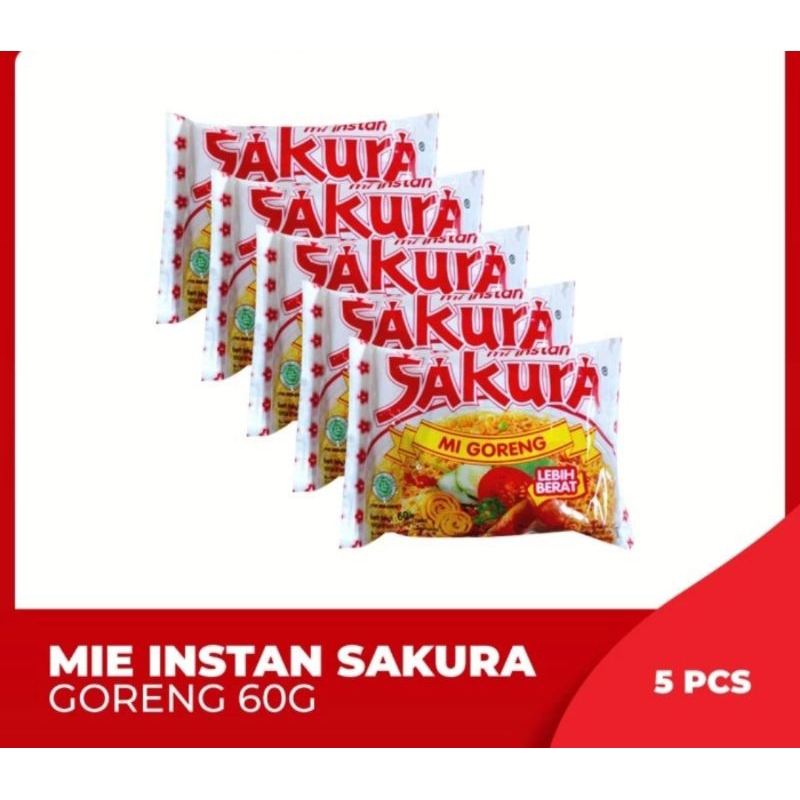 

MI INSTAN SAKURA GORENG 60G-PAKET 5 PCS