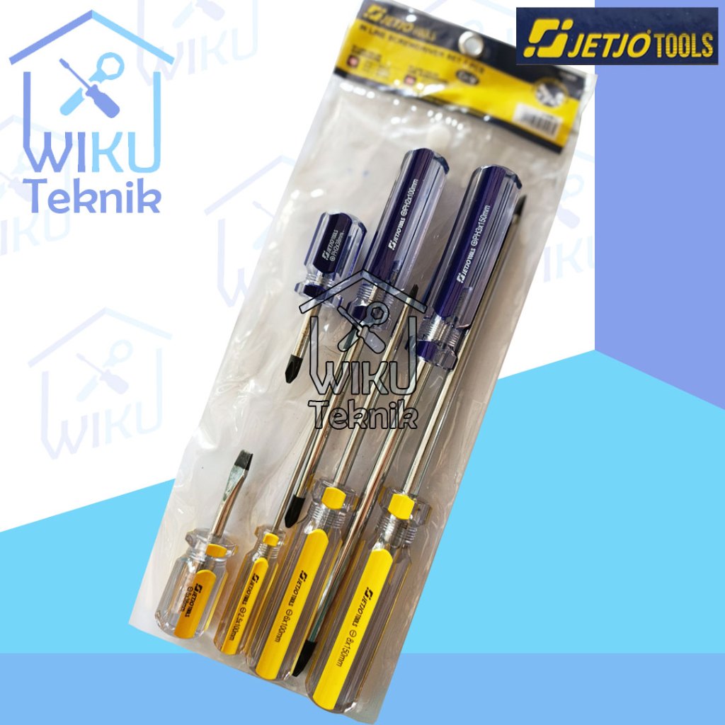 Jetjo Obeng set Kristal 7pcs / Obeng Radio Setel bengkel motor