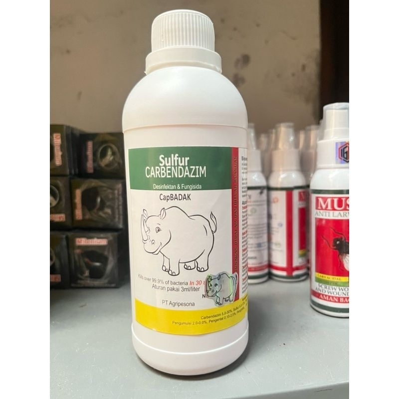 Disinfektan Fungisida Cap Badak Carbendazim Sulfur 500ml