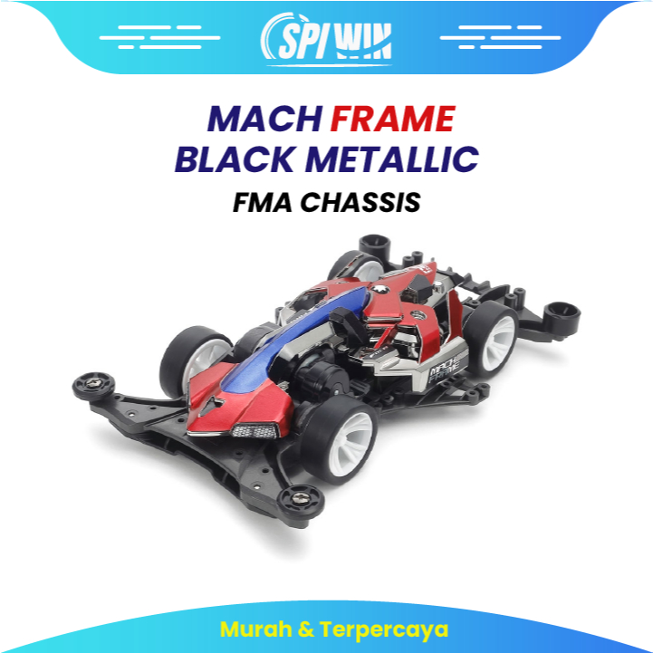 Tamiya Mach Frame Black Special Mini 4 WD Original Tamiya ( FMA Chassis ) - 95673