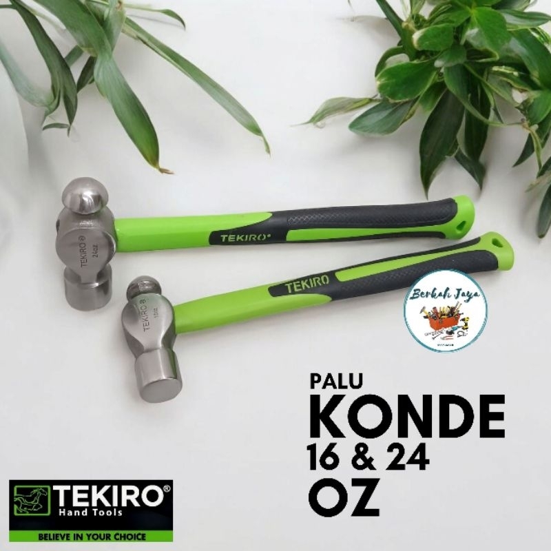 TEKIRO PALU KONDE 16 & 24 OZ TEKIRO ball pein hammer Gagang Fiber karet 16 oz 24 oz / palu konde 16o