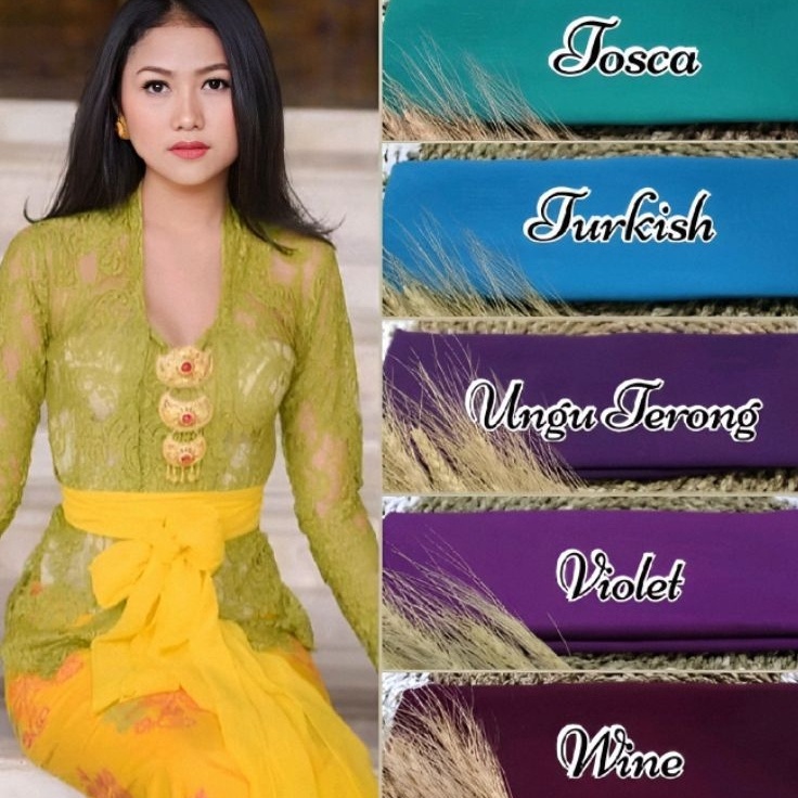 Sedia SIMPO99  Selendang HICON Bali Tanpa Bros  Selendang Sifon Bali Kebaya  Senteng  Selendang Wisu