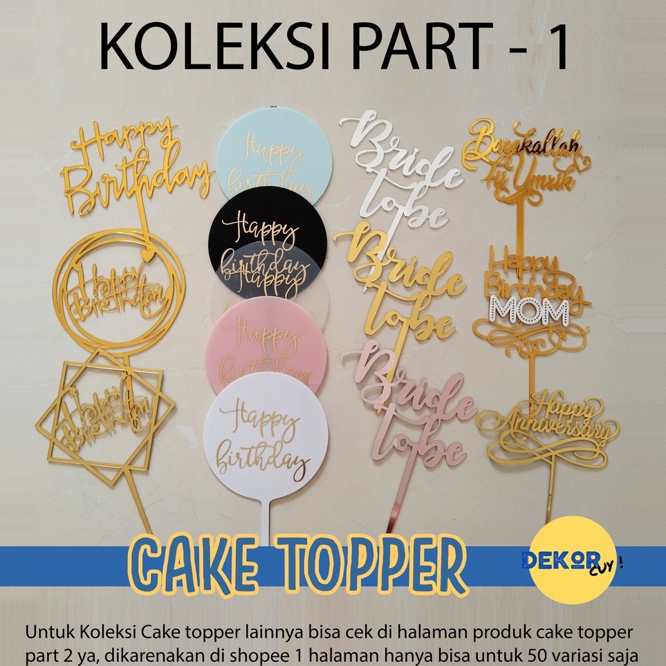 Miliki sekarang CAKE TOPPER Barakallah Fii Umrik cake topper happy birthday karakter anak mini aesth
