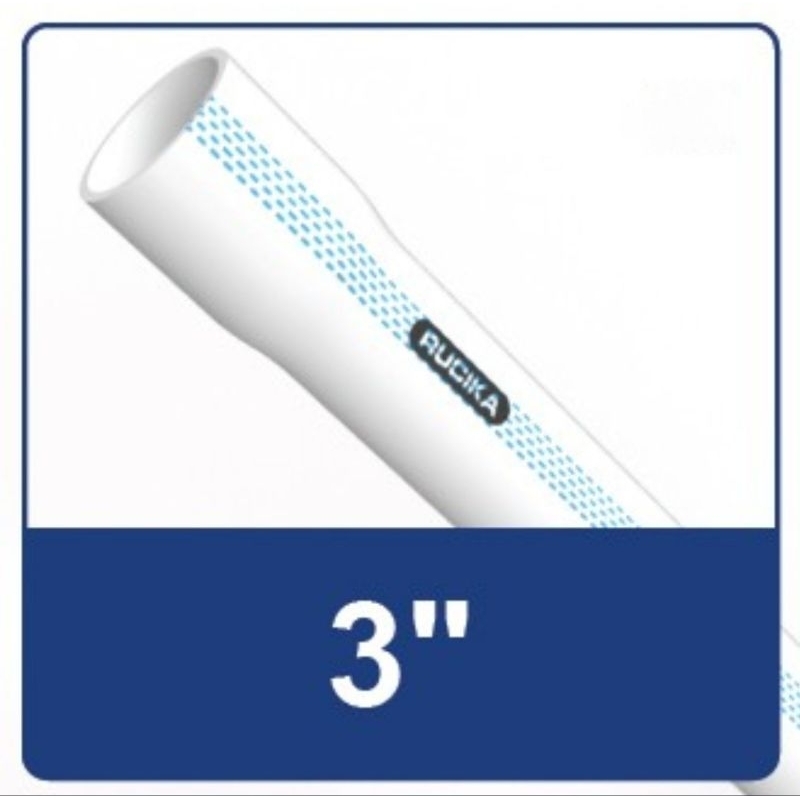 Rucika pipa paralon pvc 3 inch tebal AW ecer potongan
