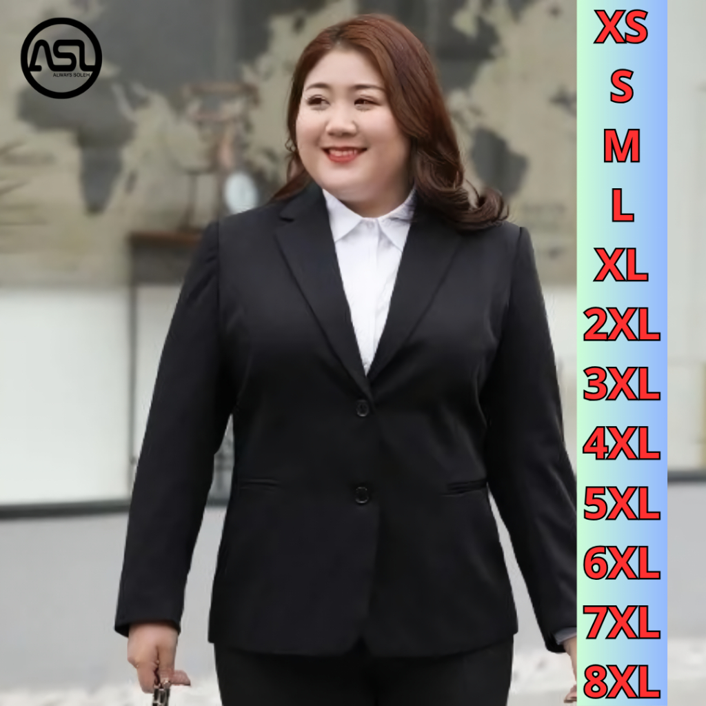 Blazer Jumbo Wanita / Blazer Hitam Wanita Jumbo / Jas Wanita Formal Jumbo / Blazer Cewek Jumbo