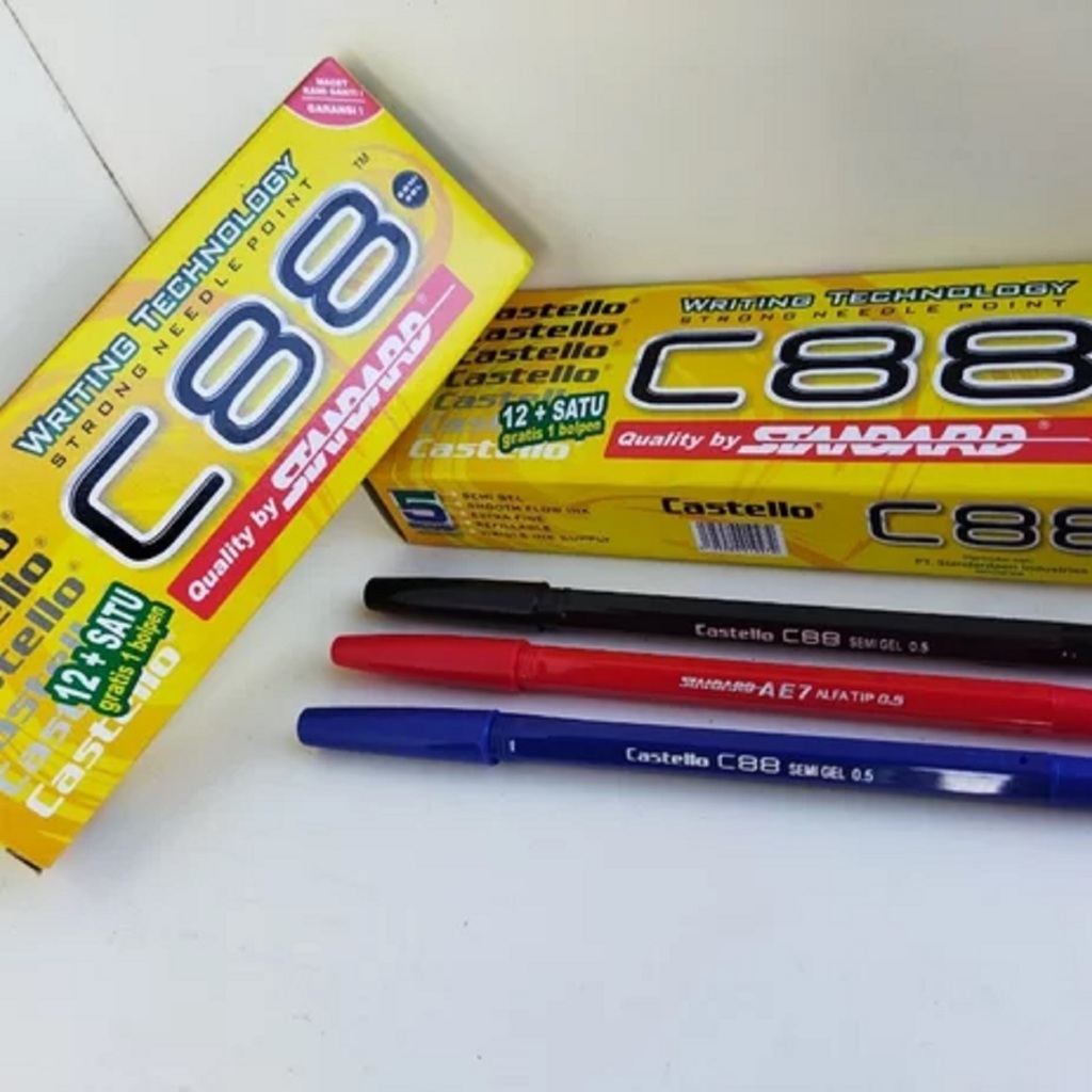 

Pulpen Standard C88 Castello 88 Pulpen Biru Pulpen Merah Pulpen hitam 1 Pcs