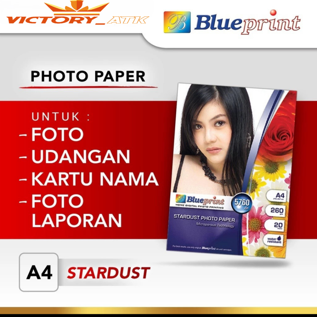 

Kertas Foto Kulit Jeruk , Stardust Photo Paper BLUEPRINT A4 260 gsm