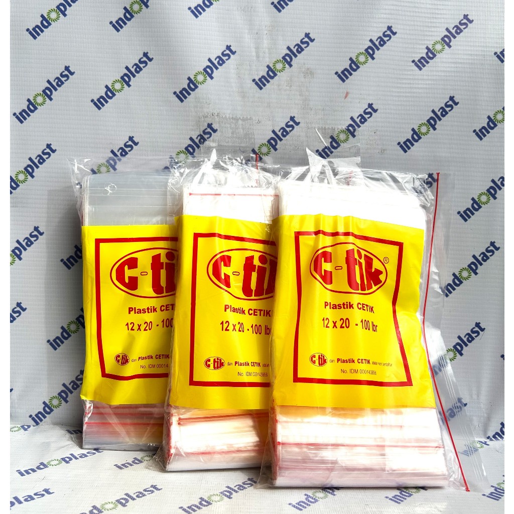 PLASTIK KLIP ZIPLOCK (C-TIK) ISI 100 LBR - 12x20