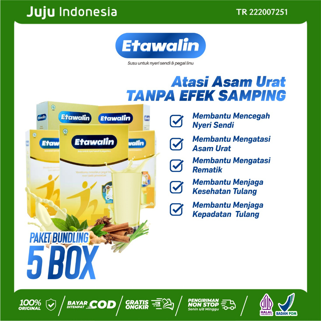 

Etawalin Susu Kambing Atasi Nyeri Sendi dan Asam Urat 5 Box Original