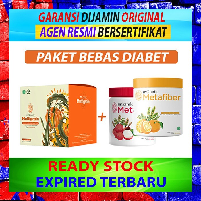 (BISA COD) Paket Diabetes Mganik Official Bundling M Ganik Multigrain Metafiber