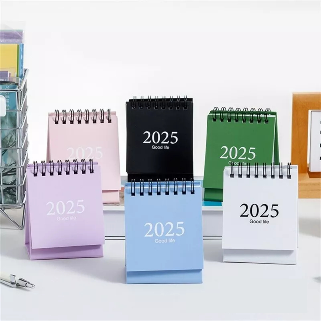 

LovelyCraftStore | 2025 Desk Calendar With Stickers 18 Months Mini Desk Calendar From July 2024 To December 2025, Beautiful Small Flip Desktop Cale