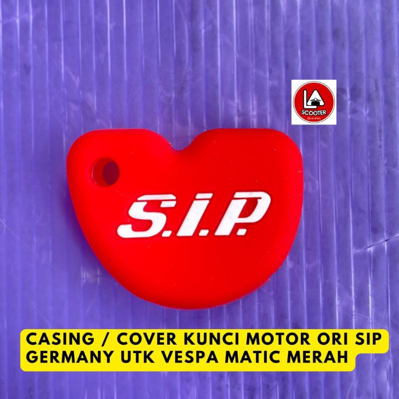 Cover kunci motor (merah) SIP Germany utk Vespa Matic
