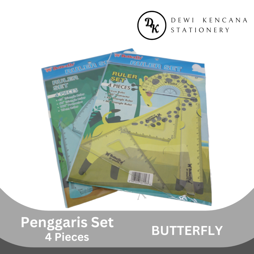 

Penggaris SET Segitiga / Ruler Set Butterfly