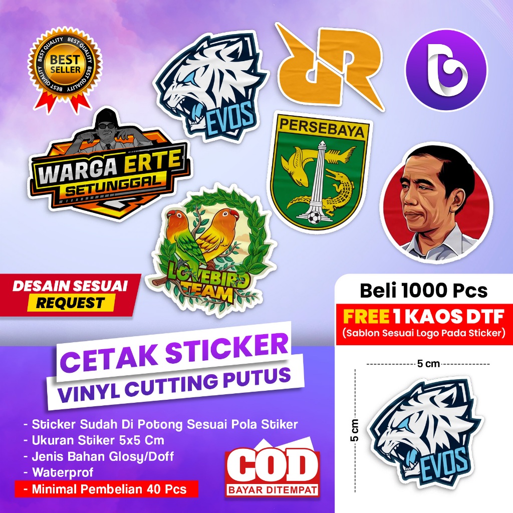 

CETAK STICKER VINYL CUTTING PUTUS UK 5x5CM