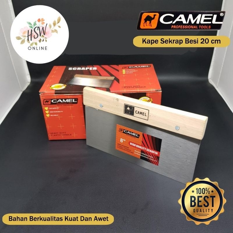 Kape Besi Gypsum Sekrap 8 Inch Camel Skrap Kompon Scraper Serbaguna Roskam Murah