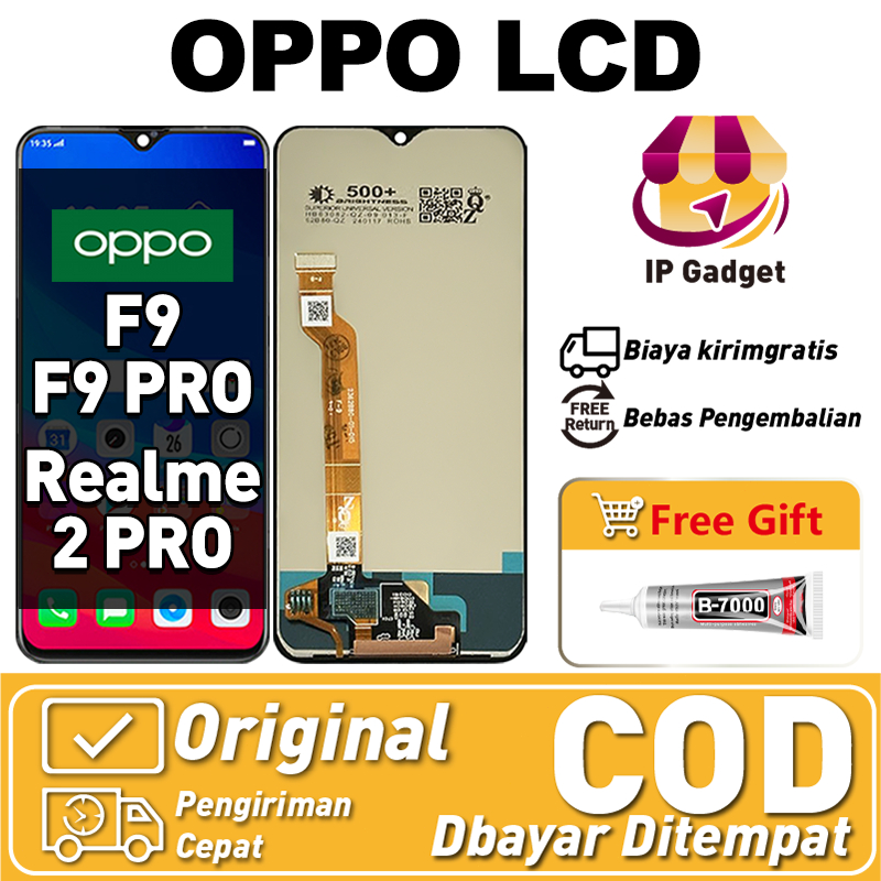 Original LCD OPPO F9 F9 PRO REALME 2 PRO fullset ori asli Layar hp touchscreen Sentuh Versi Tinggi C