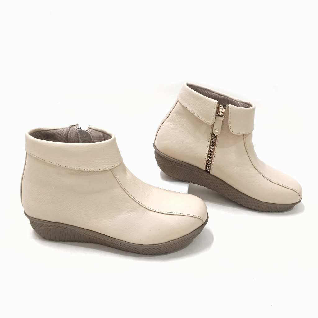 Sepatu Boots Wanita | Sepatu Boots Fashion Wanita | Sepatu Boots Kulit Asli Hak 3CM