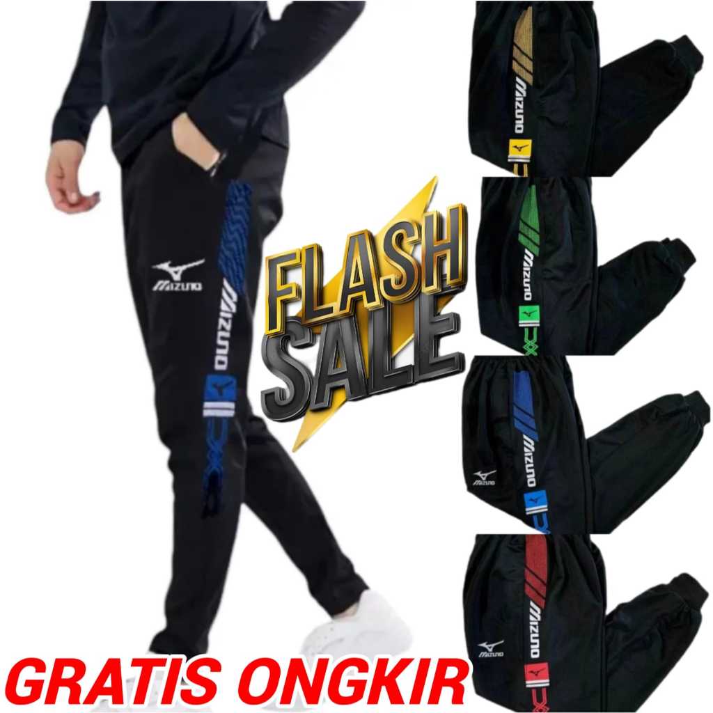 ISI 5 PCS Celana Mizuno Panjang Olahraga / Celana Jogger Mizuno / Celana Training Panjang Mizuno