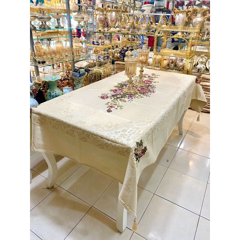 taplak meja makan turki petak