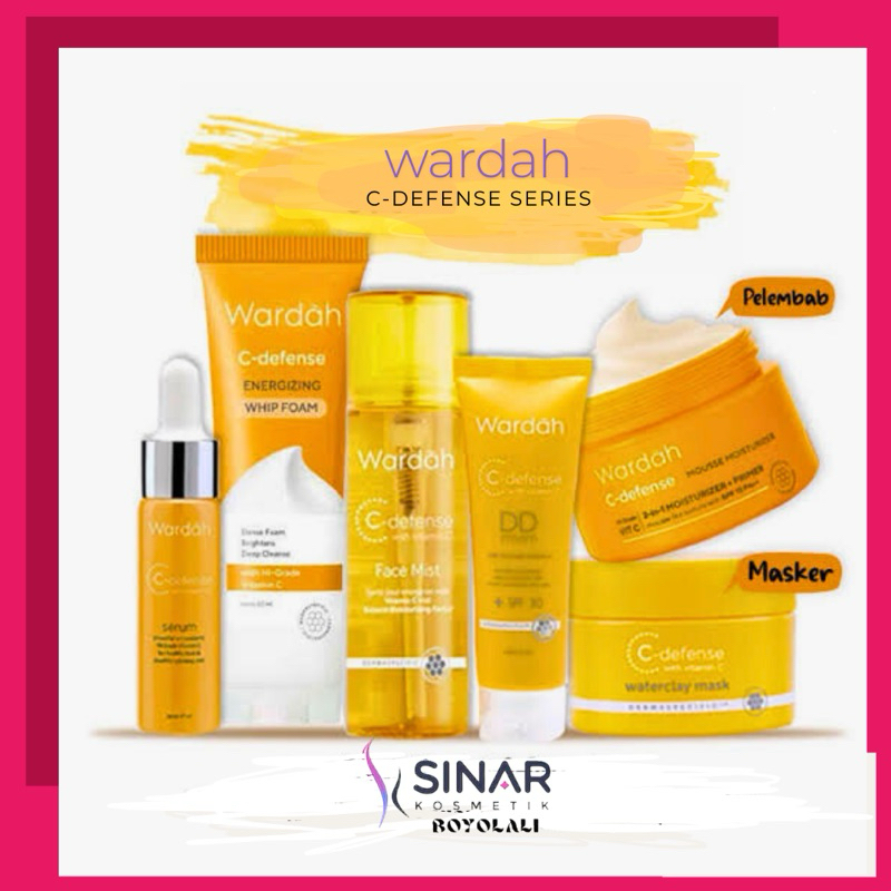 Wardah C-Defense - Facial Wash - Serum - DD Cream - Face Mist - Mask - Sabun Cuci Muka